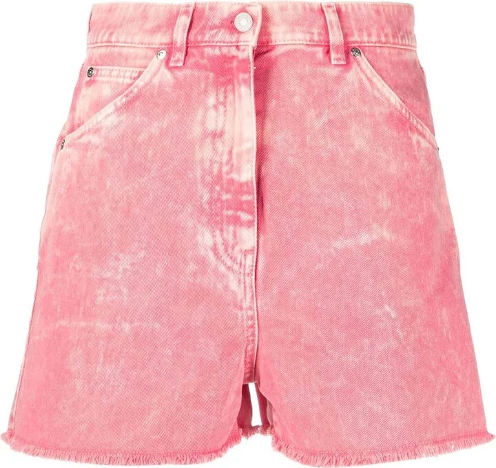 Bleached Denim Shorts