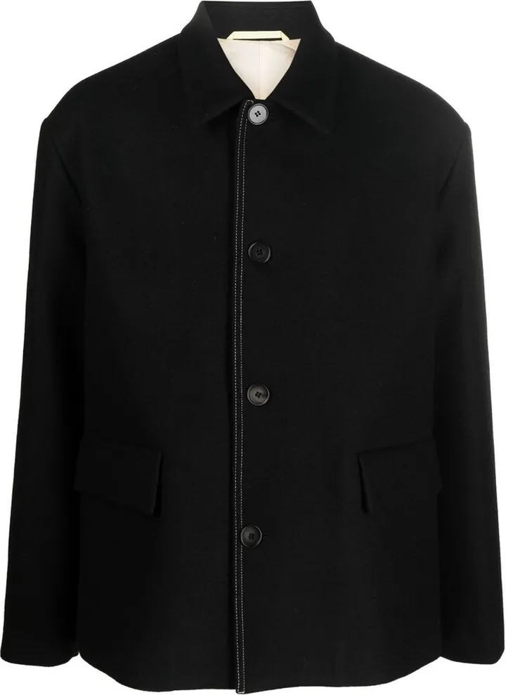 Single-Breasted Wool Jacket