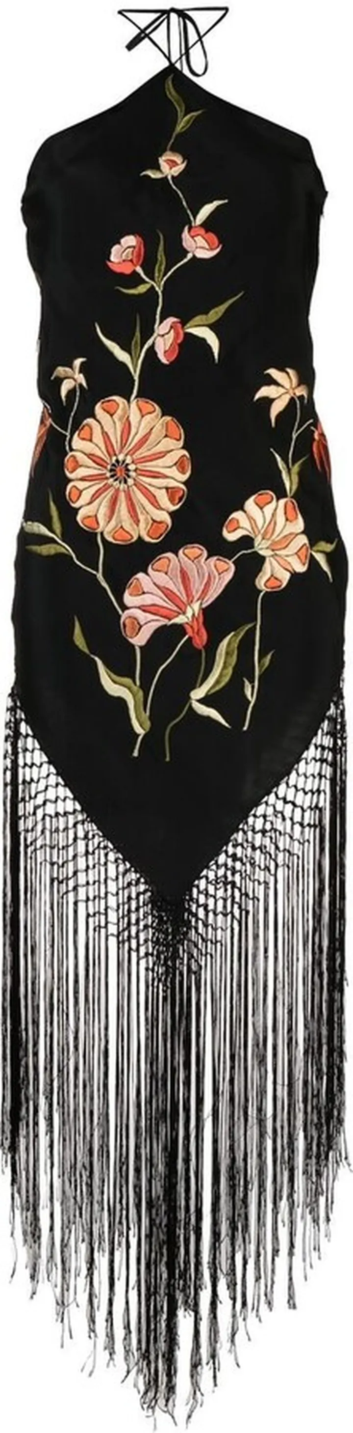 Piano-Shawl halterneck dress