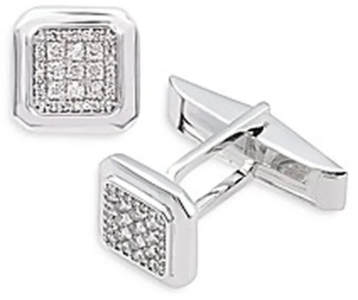 Bloomingdales Diamond Pave Cufflinks in 14K White Gold - 100% Exclusive