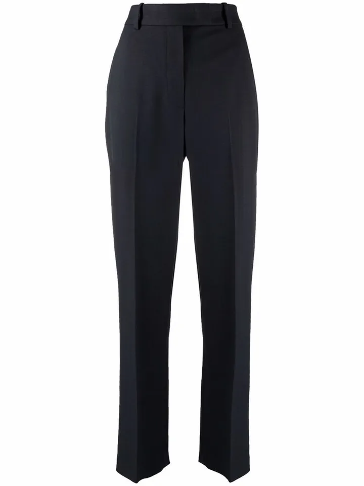 High-Waisted Straight-Leg Trousers