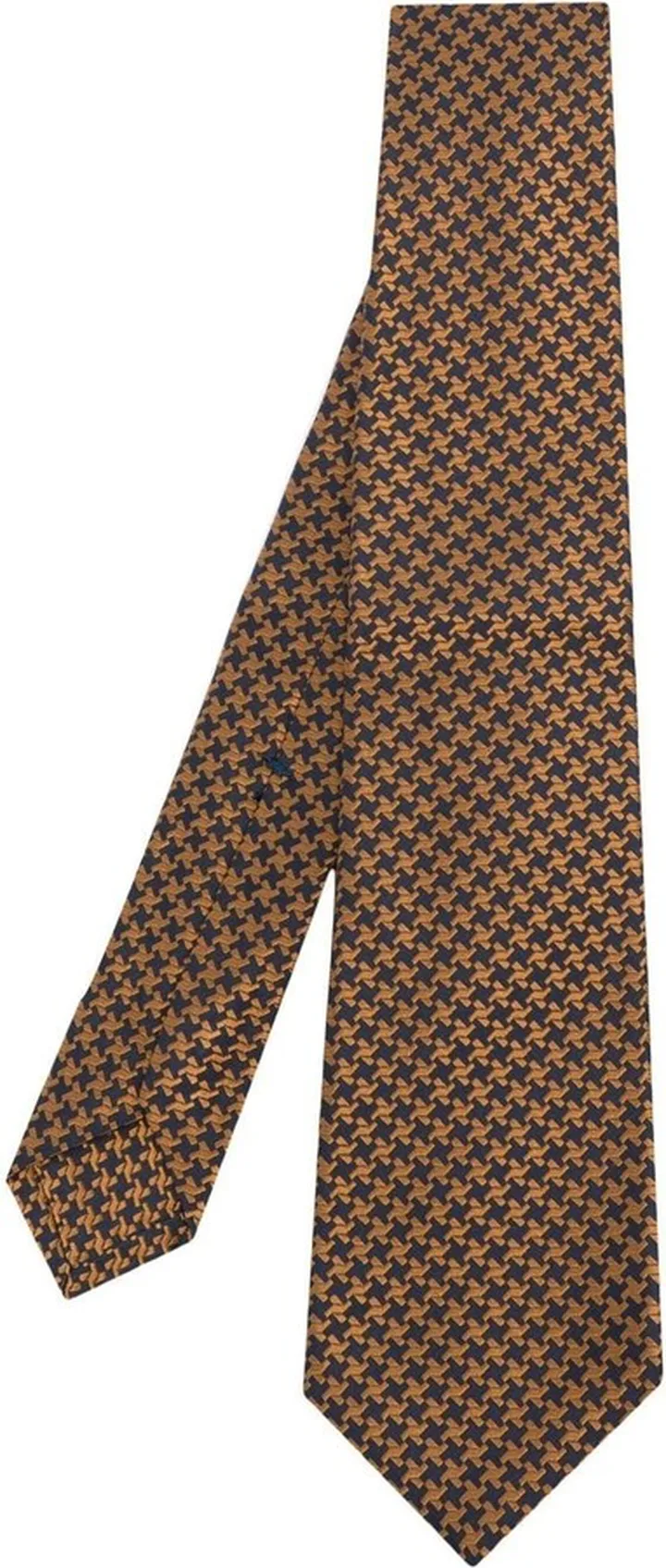 Houndstooth-Jacquard Silk Tie