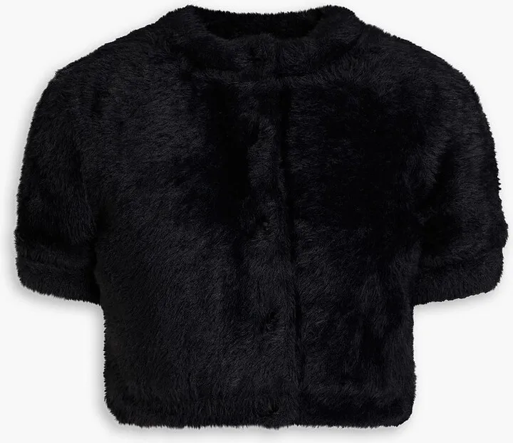 Faux fur cardigan