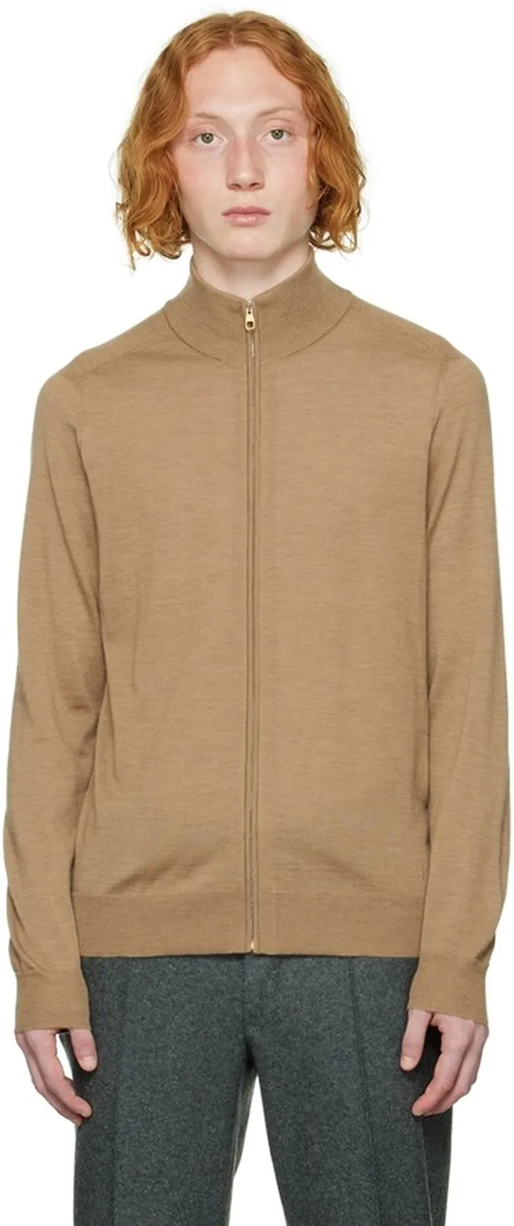 Dunhill Beige Zip Sweater