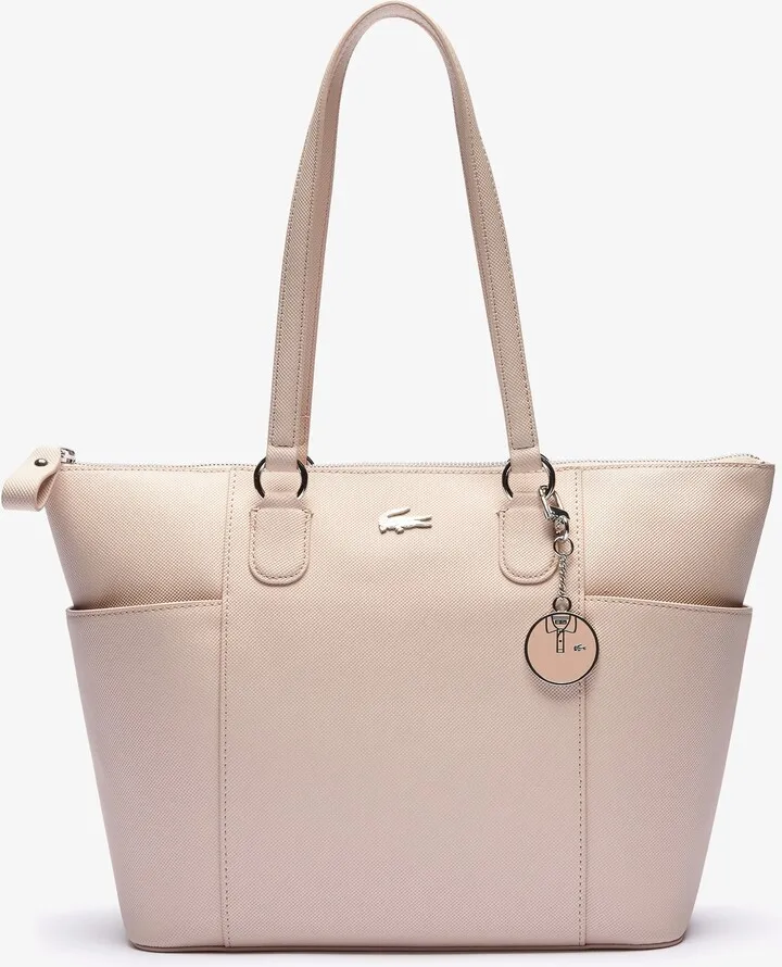 Women’s Polo-Charm Piqué Canvas Zip Tote Bag