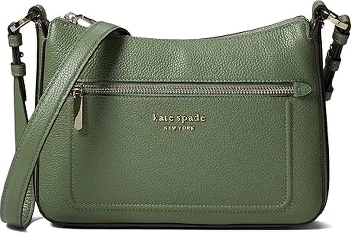 Kate Spade New York Hudson Pebbled Leather Medium Crossbody (Romaine) Handbags