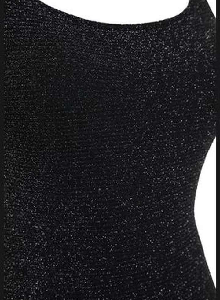 Black Silvery Swimsuit TBESS24MA00112