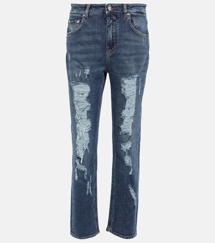 High-rise boyfriend jeans