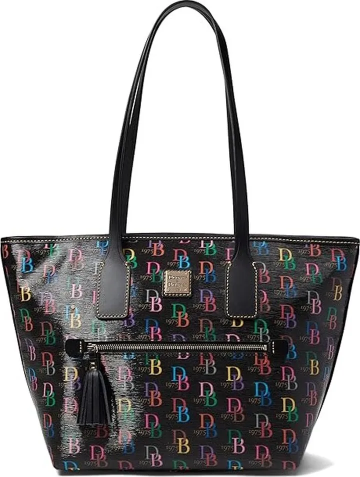 Dooney & Bourke DB75 Multi Small Tote (Black) Handbags