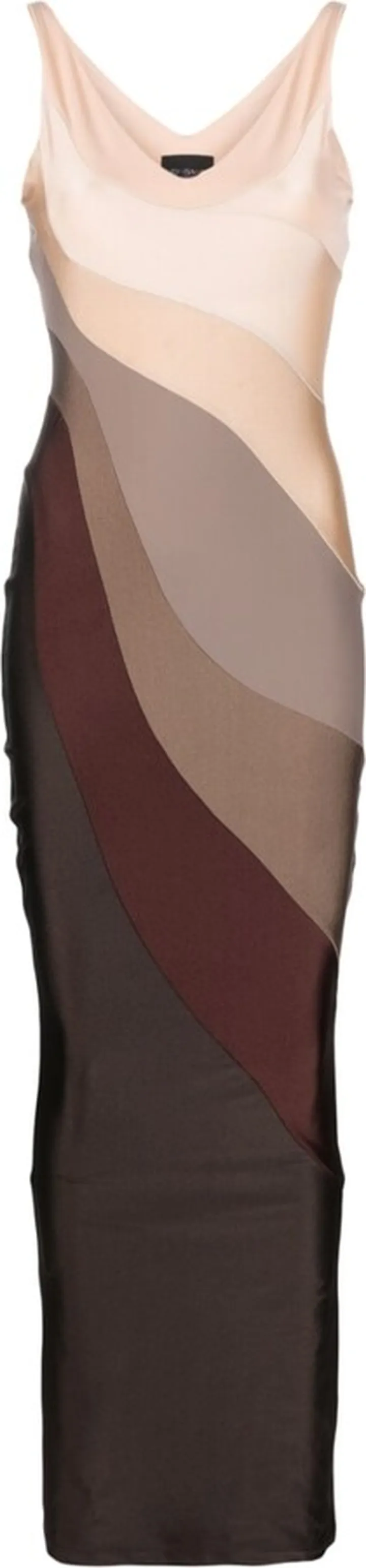 Tonal-Design Fitted Gown