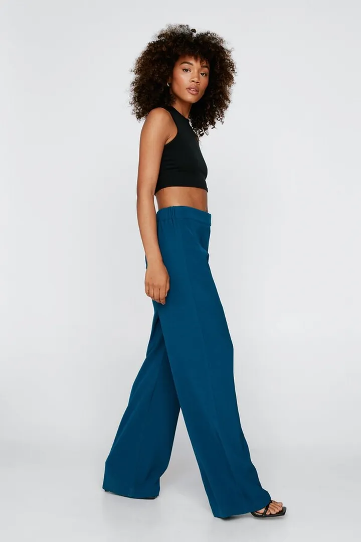 Nasty Gal Womens Seam Detail Straight Leg Tailored Pants