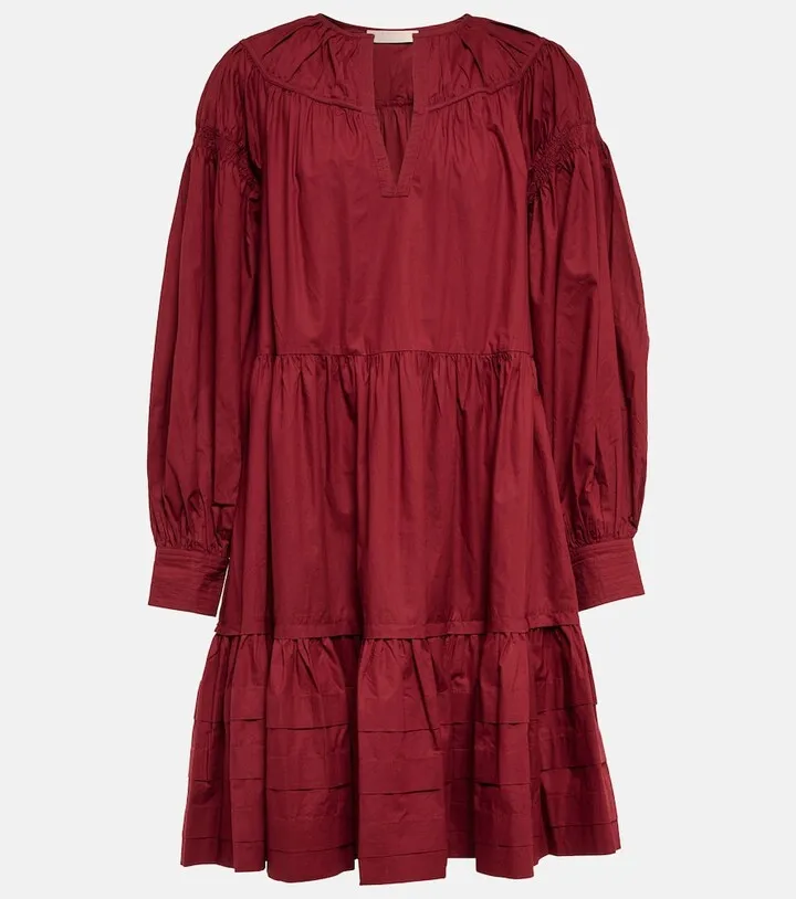 Rosa tiered poplin minidress