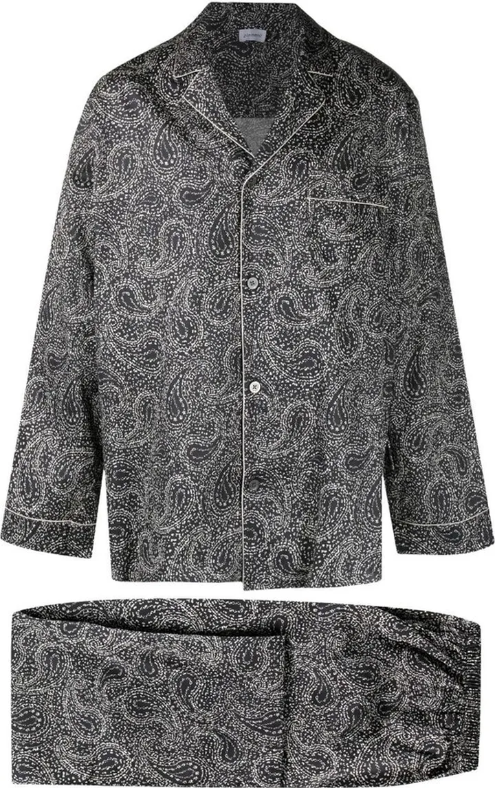 Blue Paisley Print Pyjamas