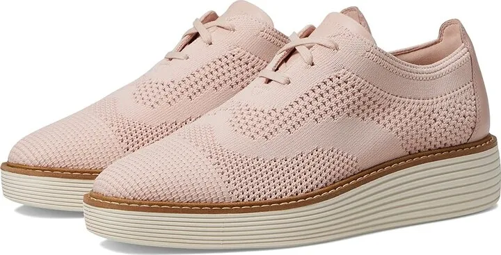 Cole Haan Original Grand Platform Stitchlite Oxford (Rose Smoke Knit) Women's Shoes