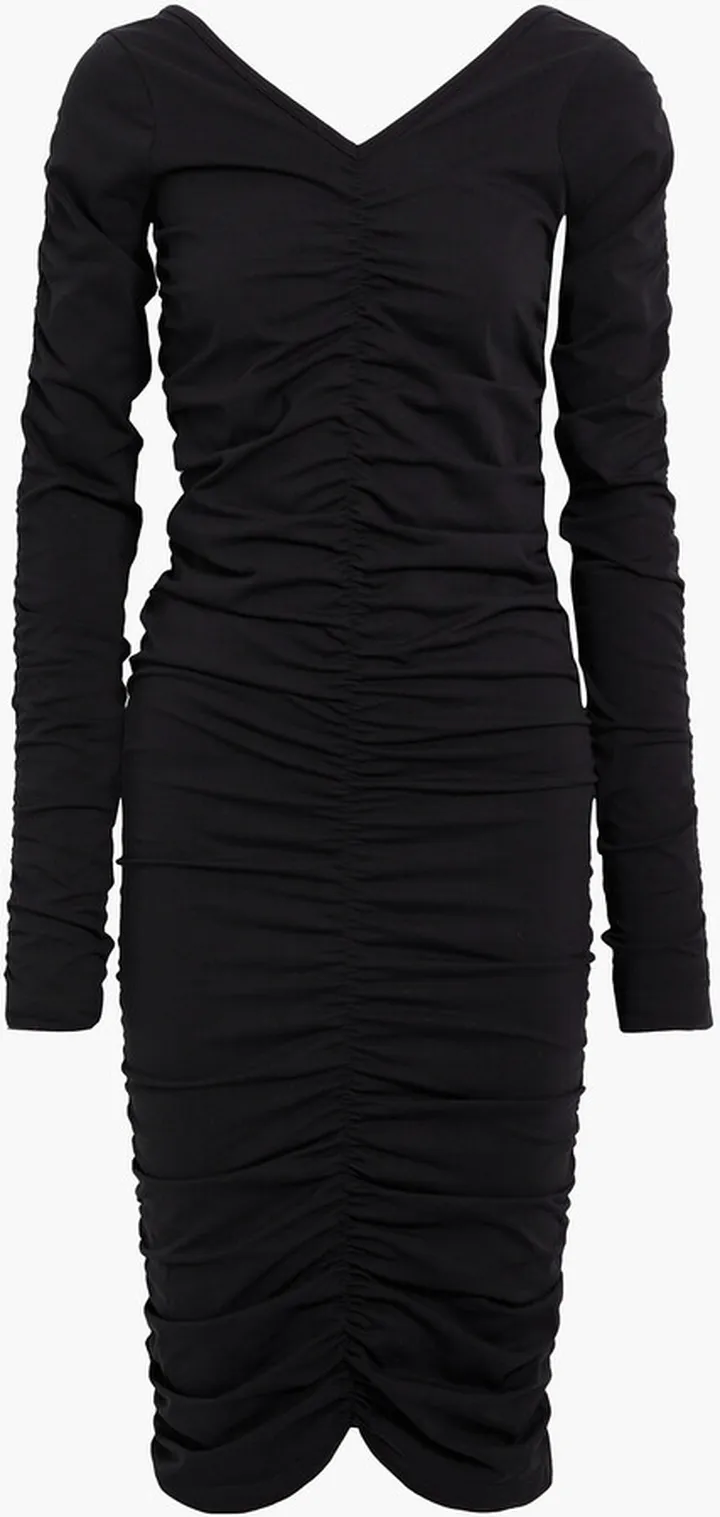 Ruched stretch-jersey dress