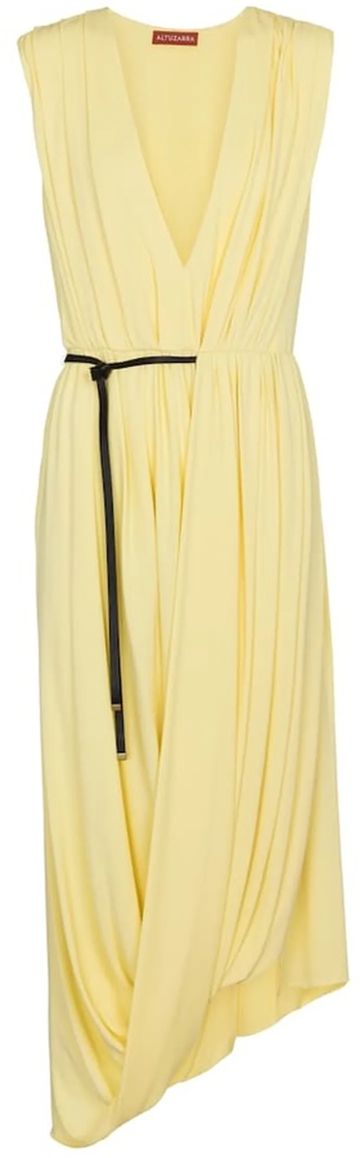 Calla belted jersey midi dress