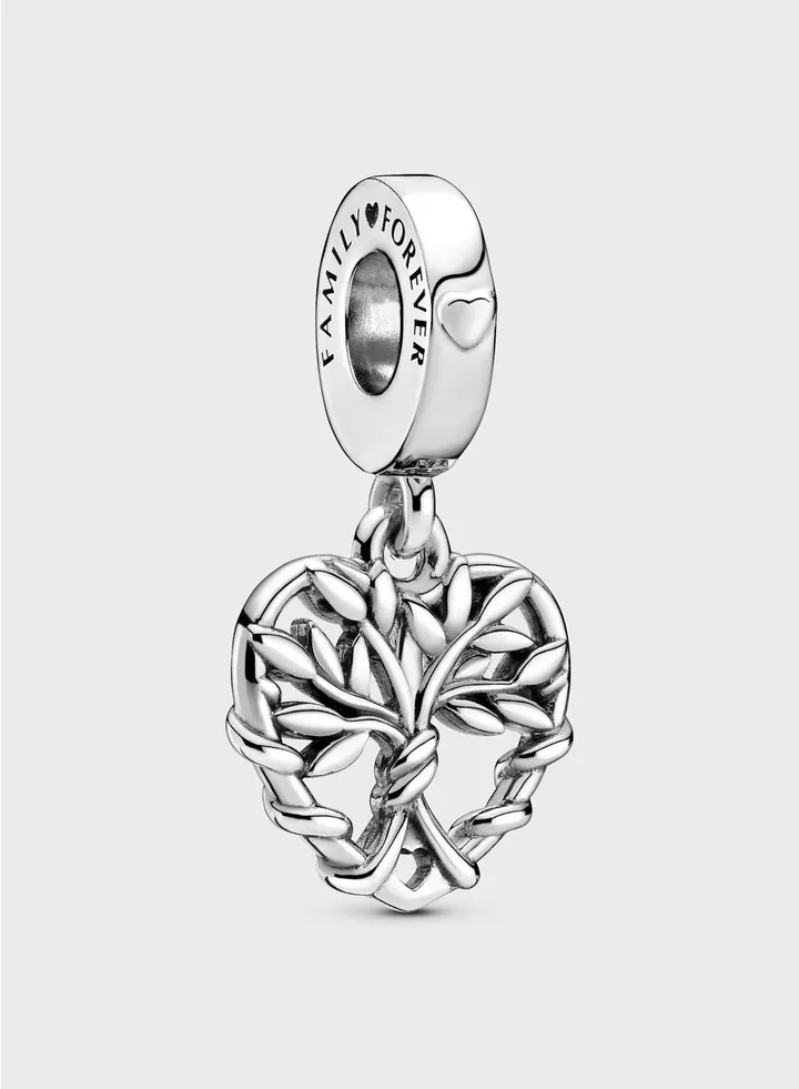Heart Family Tree Dangle Charm