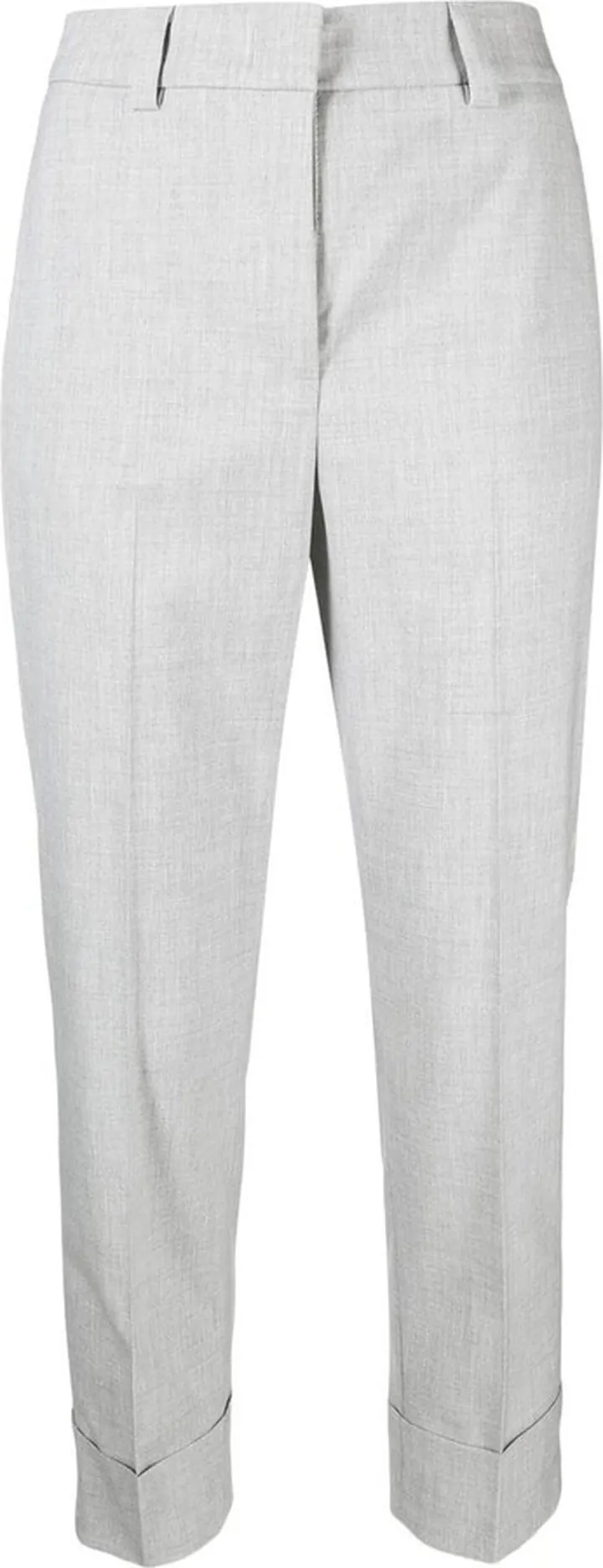 Cropped Straight-Leg Trousers
