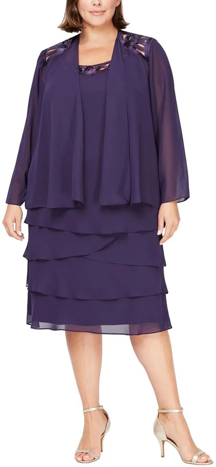 Long Sleeve Two-Piece Jacket Dress