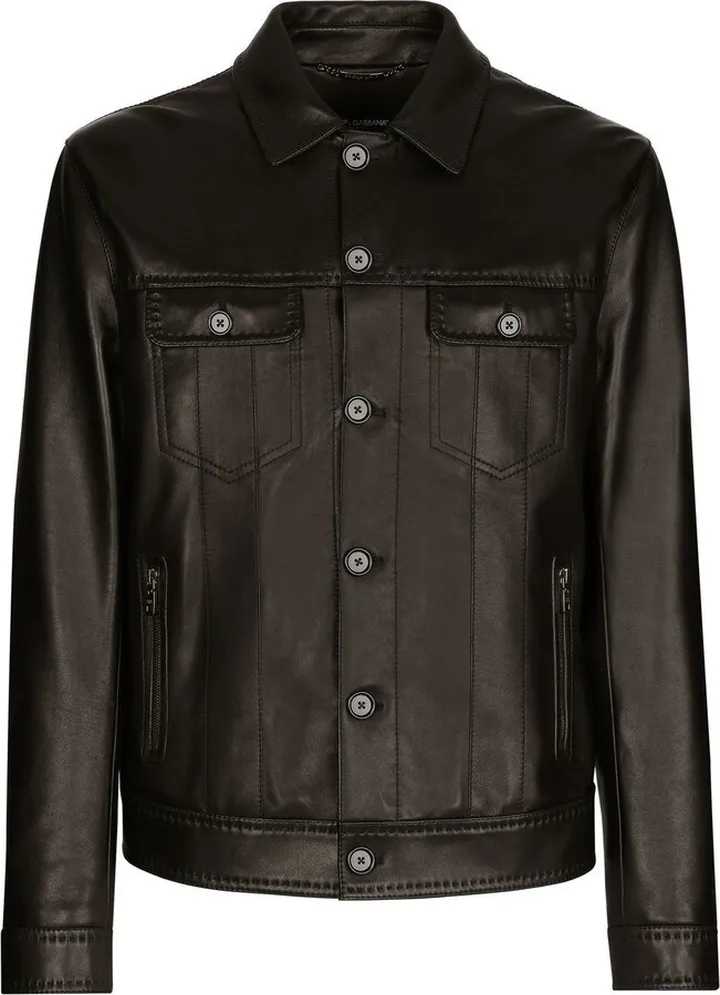Leather Shirt Jacket
