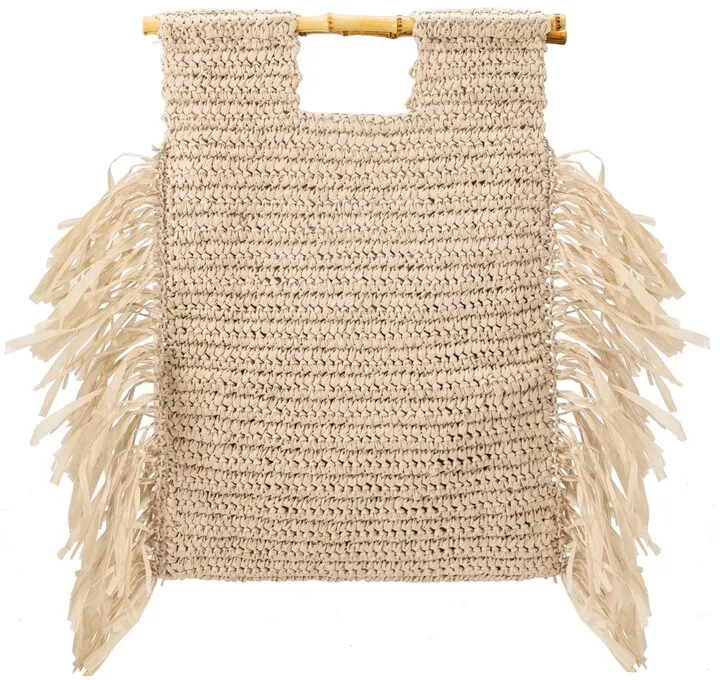 Melie Bianco Women's Casey Medium Straw Foldover Clutch