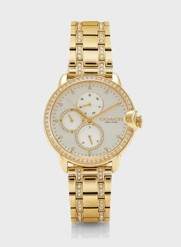 Ionic Thin Gold 1 Stainless Steel With Crystal Analog Watch
