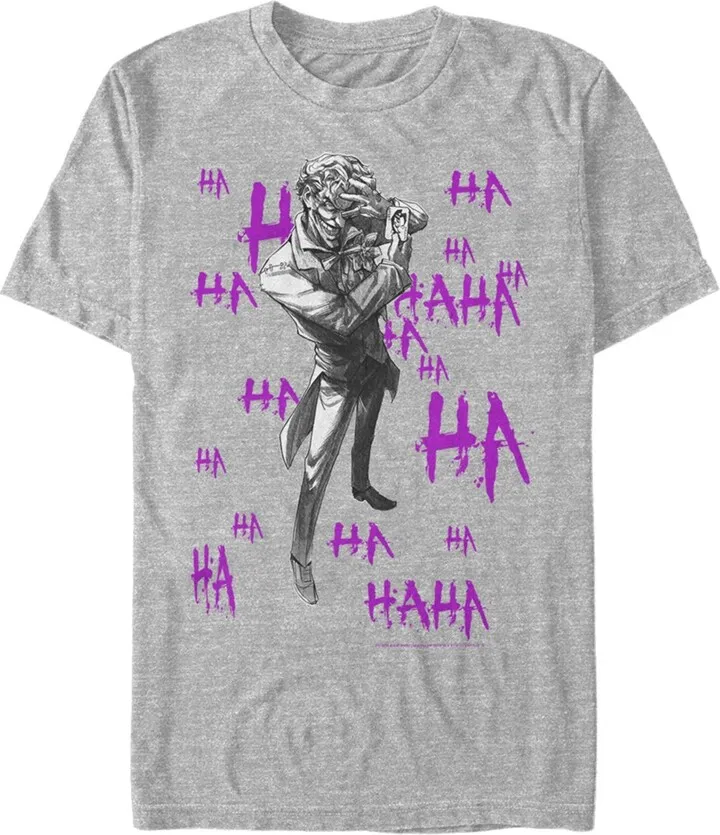 Men's Batman Joker Ha Ha T-Shirt - Athletic Heather - Small