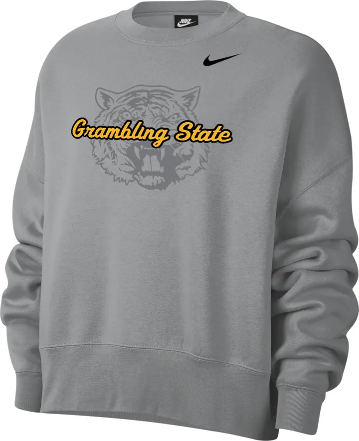 Nike Women's College (Grambling State) Crew-Neck Sweatshirt in Grey