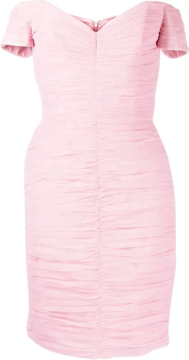 Off-Shoulder Draped Mini Dress