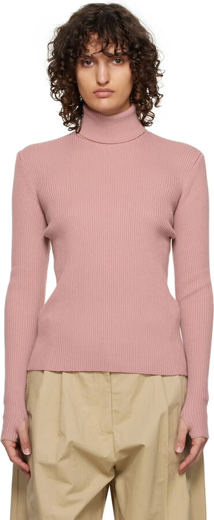 Ernest W. Baker SSENSE Exclusive Pink Turtleneck