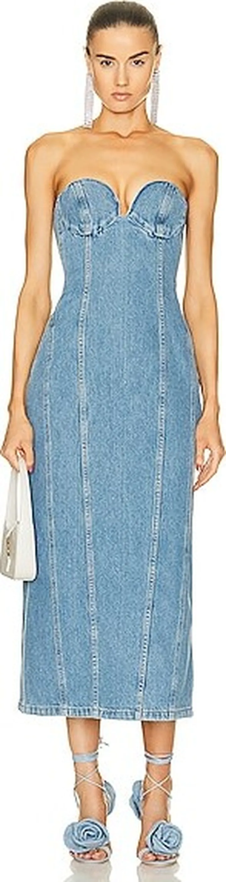 Magda Butrym Denim Dress in Blue