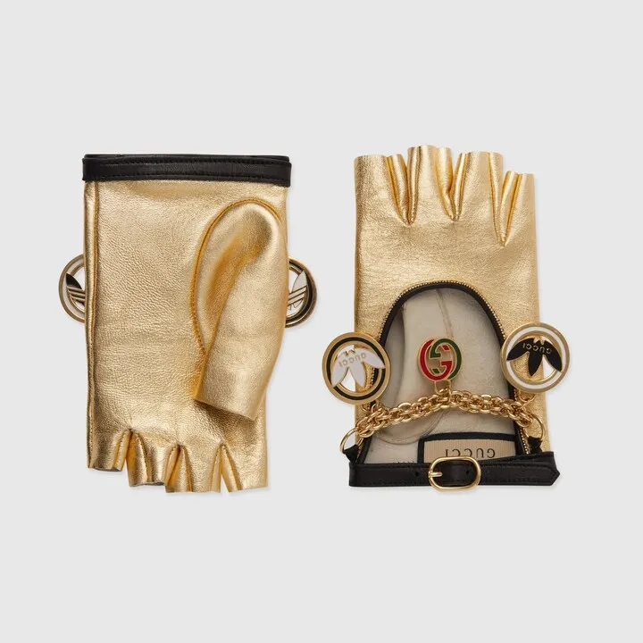 adidas x Gucci leather gloves