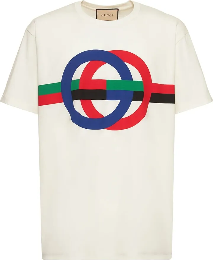 Printed cotton t-shirt