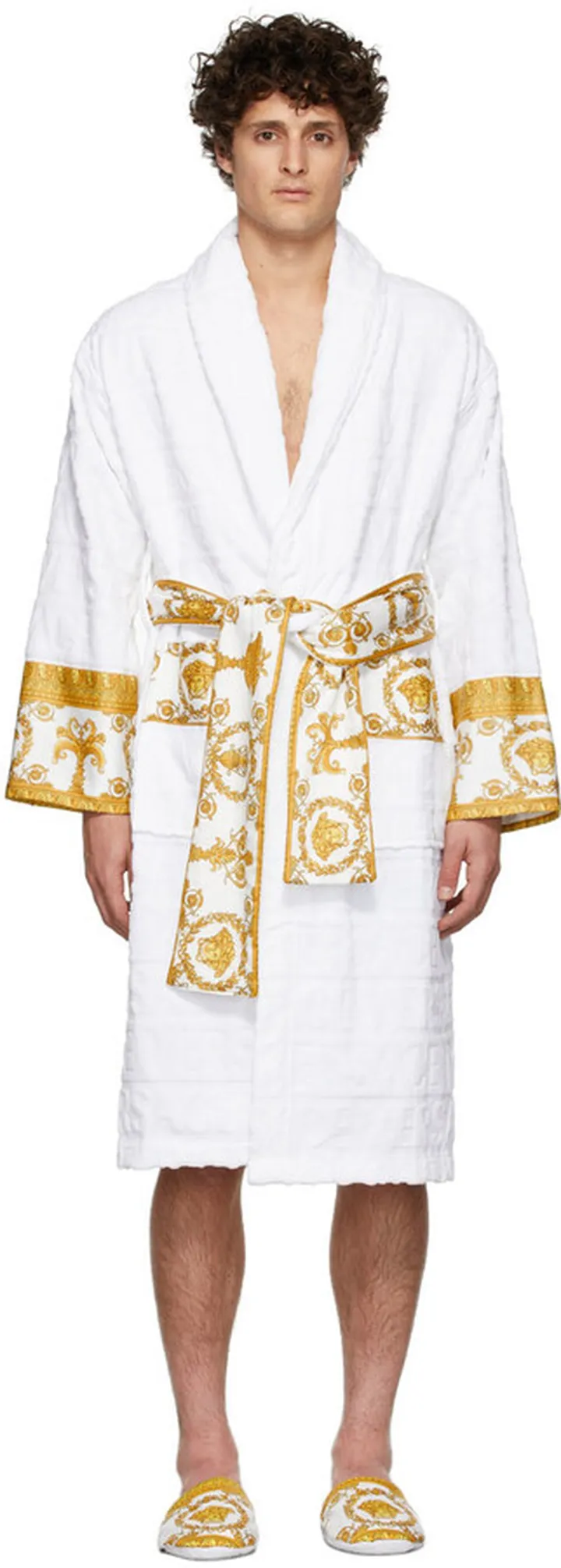 Versace White 'I Heart Baroque' Robe