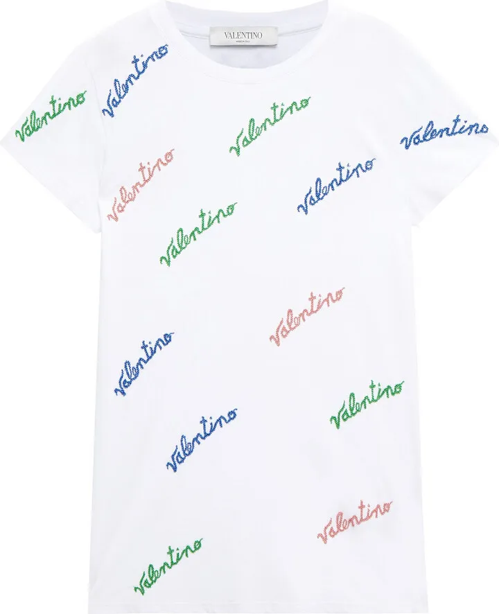 Embellished cotton-jersey T-shirt