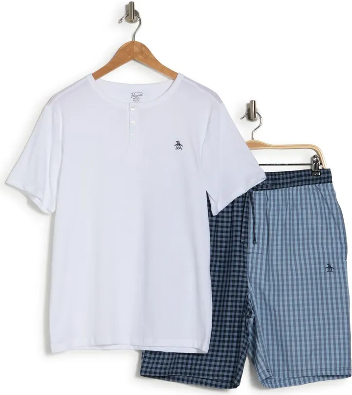 Henley T-Shirt & Shorts Pajamas