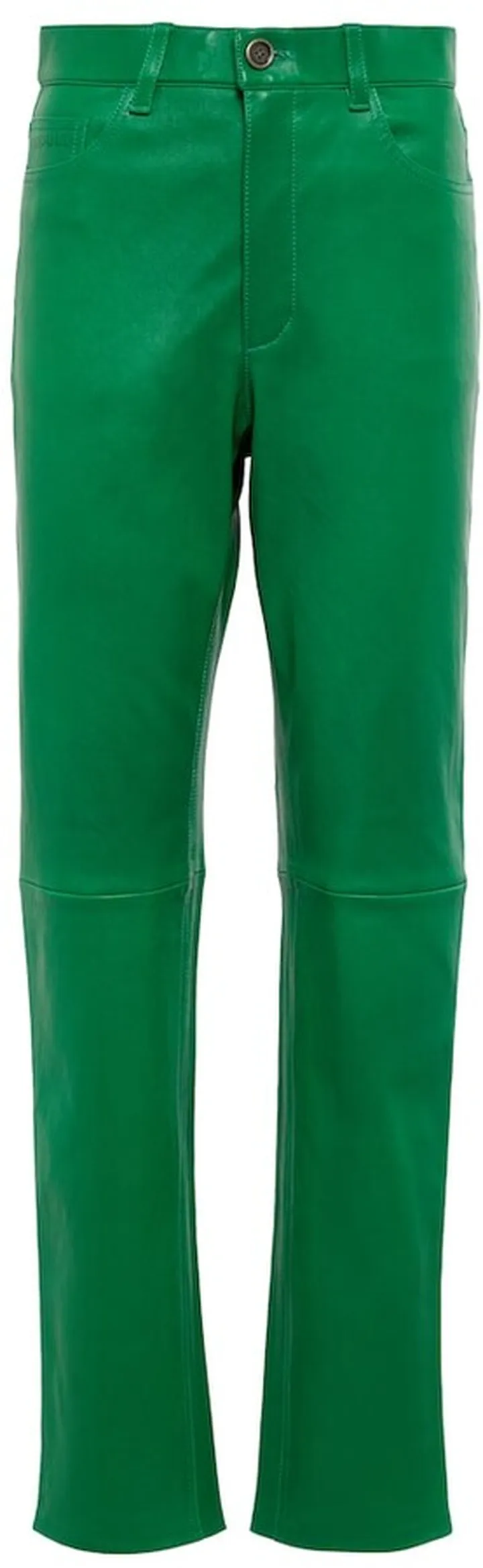 Terry high-rise leather pants