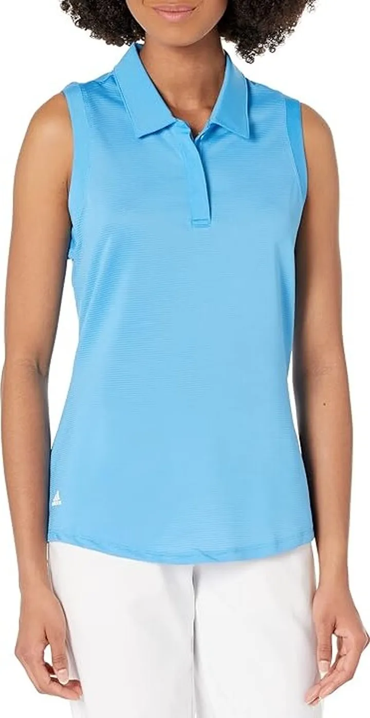 adidas Golf Sleeveless Polo Shirt (Pulse Blue) Women's Clothing