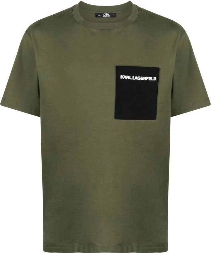 contrast-pocket T-shirt