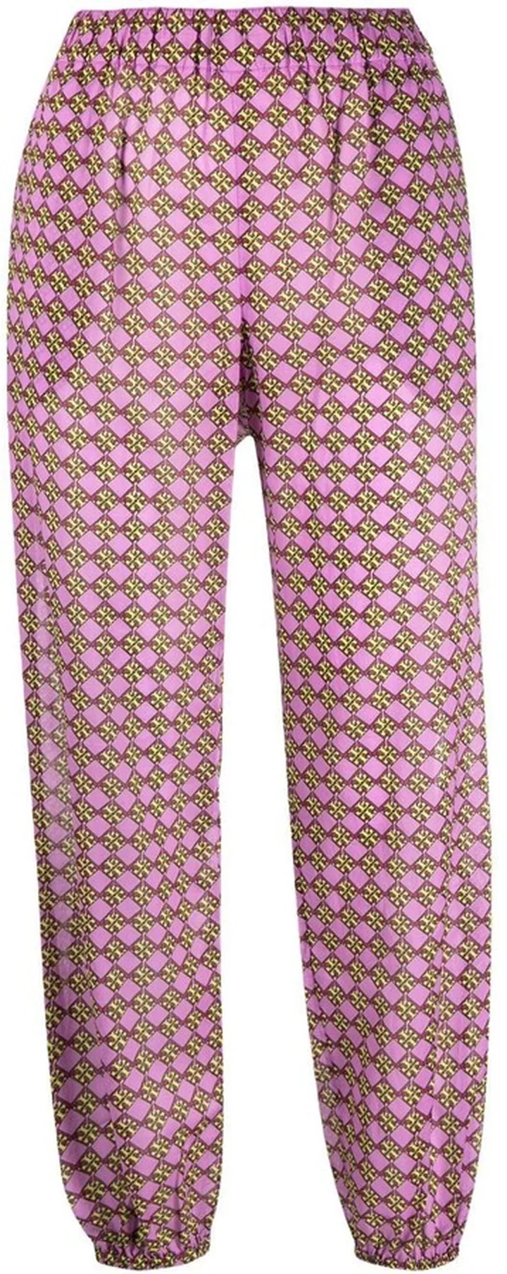 Monogram-Pattern Straight Trousers