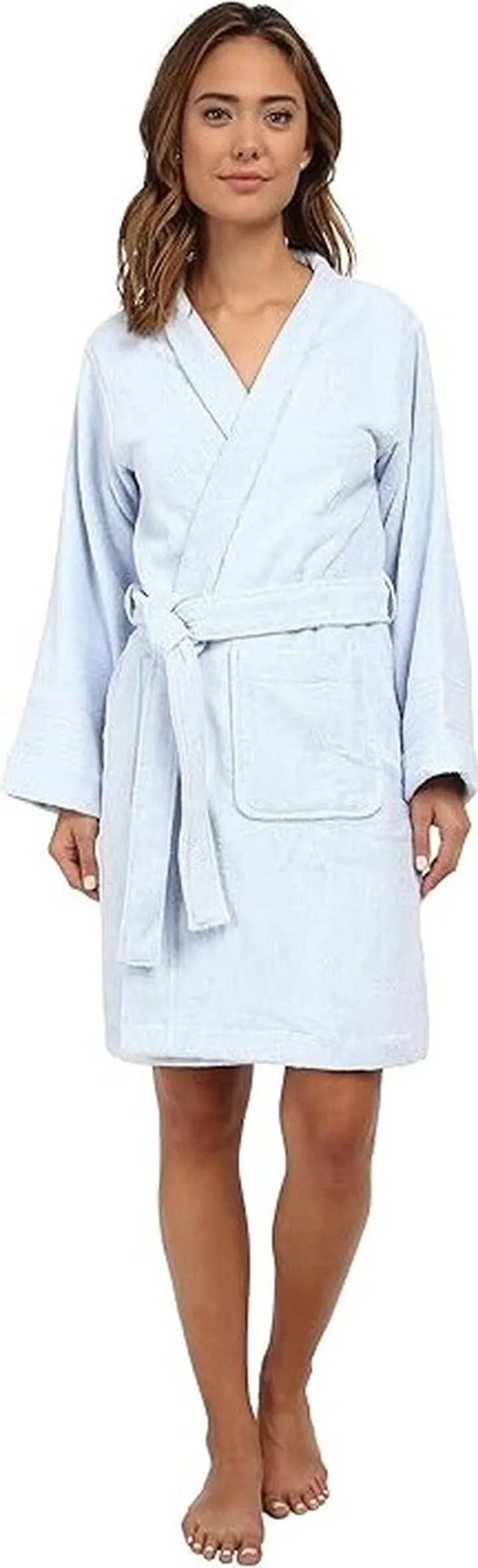 LAUREN Ralph Lauren Greenwich Woven Terry Robe (Estate Blue) Women's Robe