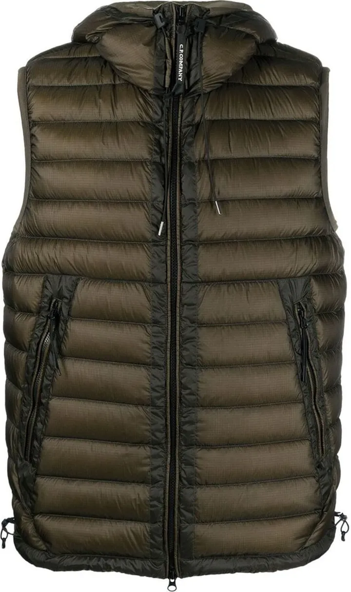 Goggle-detail padded gilet