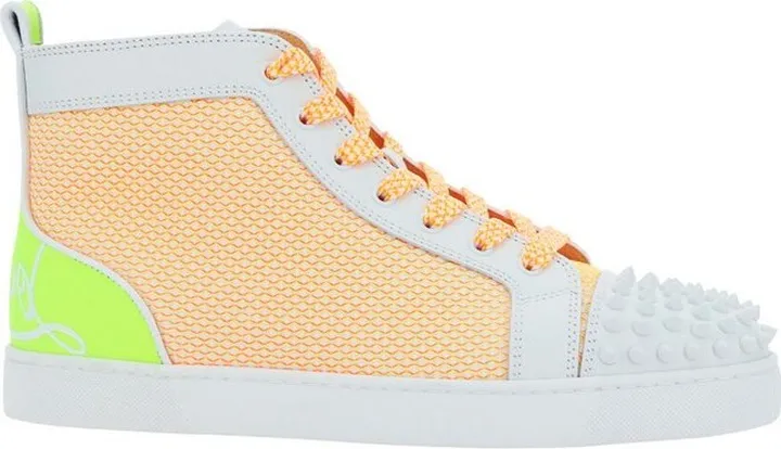 Christian Louboutin Lou Spikes Embellished Hig-Top Sneakers