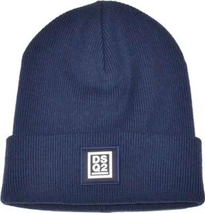Dsquared2 Logo Patch Ribbed Beanie