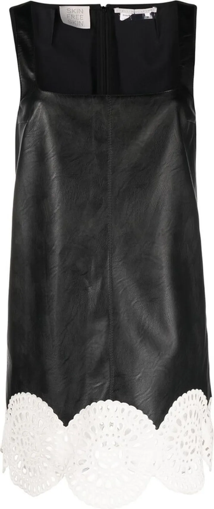Broderie Anglaise-Trim Sleeveless Minidress