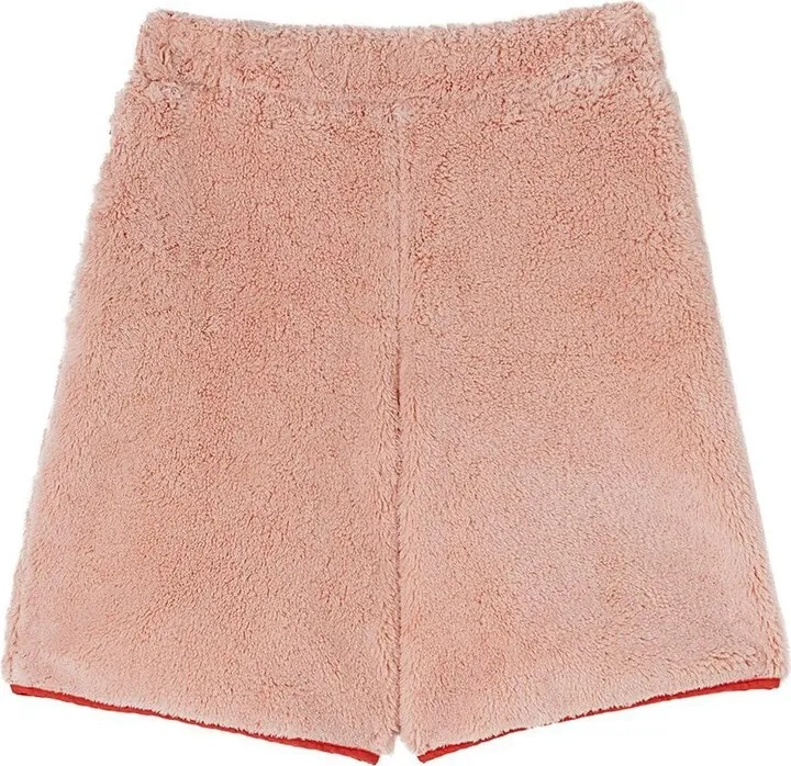 Fleece-Texture Cotton Shorts