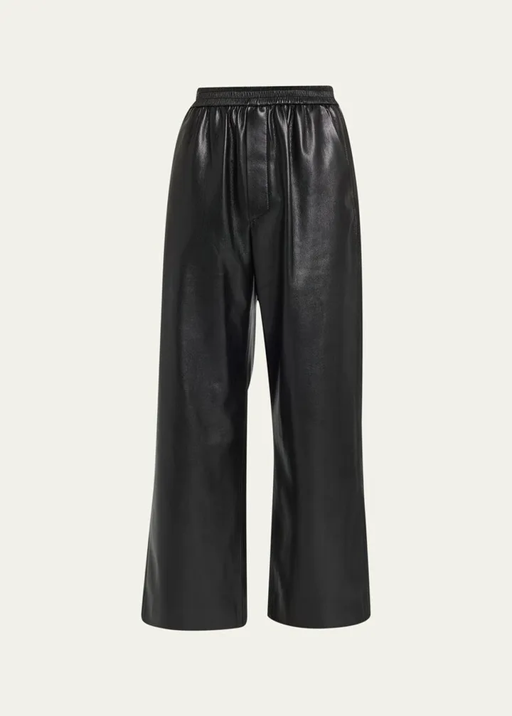 Odessa Vegan Leather Elastic Trousers