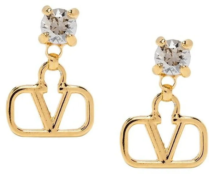 VLogo Signature crystal earrings