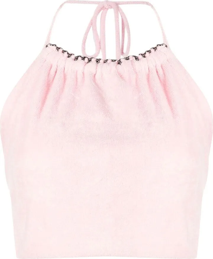 Gathered-Detail Halterneck Top