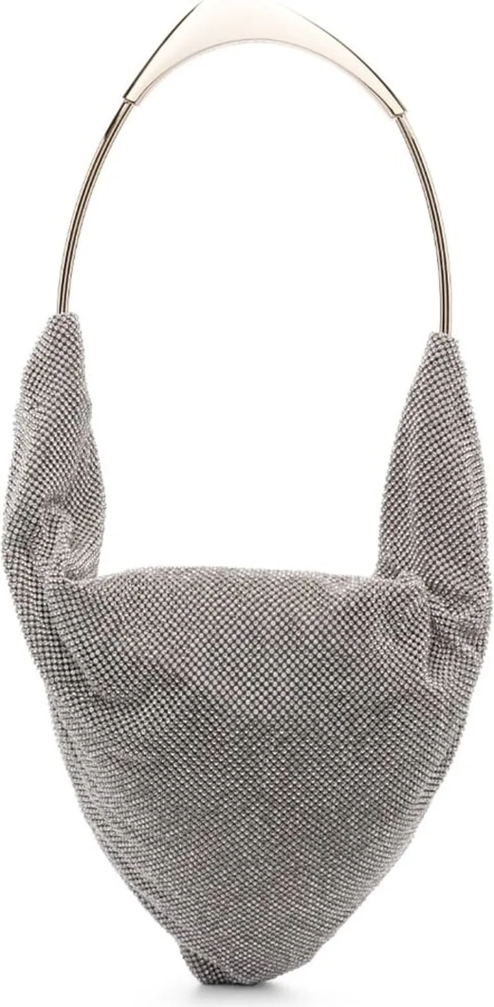 Crystal-Embellishment Slouch Tote Bag
